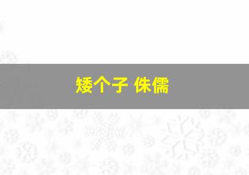 矮个子 侏儒